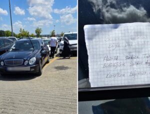 Pendik’te otomobilini yanlışlı park eden gurbetçiye not bıraktılar: Hainlik yalnızca toprak bütünlüğüne taarruz değildir