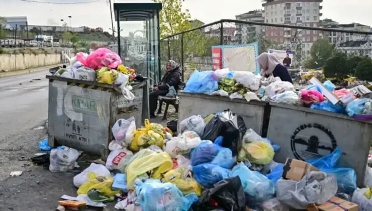 Maltepe’de çalışanlar grev kararı aldı, sokaklarda çöp yığınları oluştu